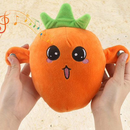 3PCS Interactive Musical Toy Fruit Sensing Beat Piano Plush Toy Electric Plush Toy