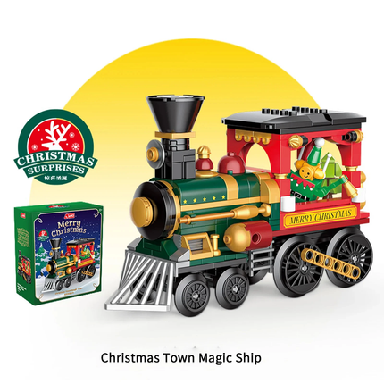 LOZ 4-in-1 Christmas Train Mini Bricks Building Blocks Set Toy Gift Kids Adults