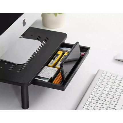 Monitor Stand Computer Desk Riser & Adjustable Height & for Laptop Printers With drawer