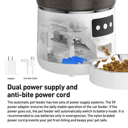 4L Smart Pet Feeder Dog Cat Feeder Wifi APP Control Automatic Food Dispenser