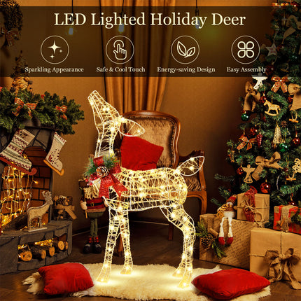 Christmas Decoration Outdoor LED Lights Reindeer Xmas Decor Indoor Ornament