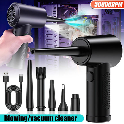 50000 RPM Electric Air Duster 3-Gear LED Dust Blower for Computer Keyboard Car