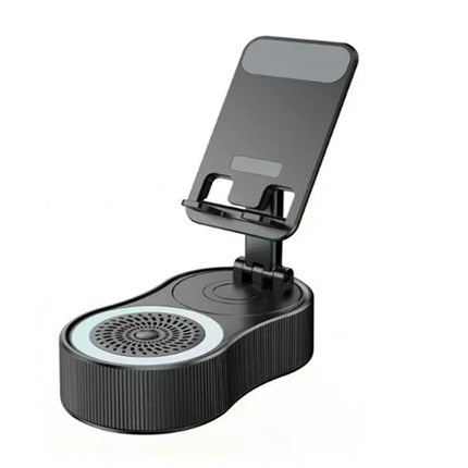 3-in-1 Phone Stand with Wireless Bluetooth Speaker & Charging Dock （Black）