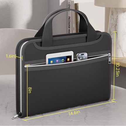 12 Pockets Accordion File Organizer Fireproof Important Document File Folder
