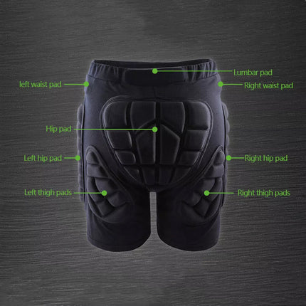 Hip Padded Shorts Protective Ski Skate Snowboard Impact Pants Hip Protector Gear XL