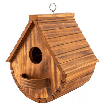Rustic Wooden Birdhouse for Outdoor Gardens Durable Weather-Resistant Design