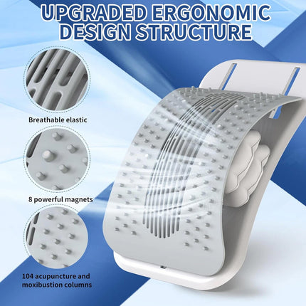 Back Support Stretcher Extender Posture Massager Chiro Lumbar Pain Relief