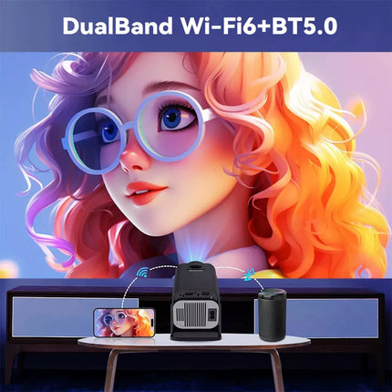 5G HD 4K Projector For Android Portable Mini HDMI USB Home Video Theater