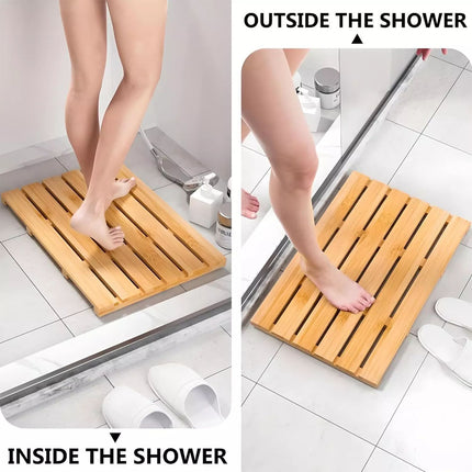 Clevinger Bamboo Bath Duck Board,Shower Mat,Bathroom Mat 53 x 35.5 x 2.5 cm