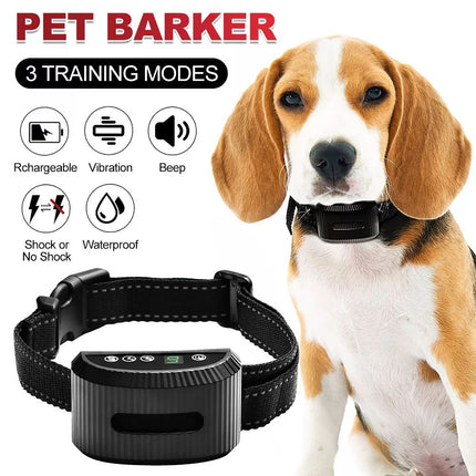 Auto Anti Bark Dog Collar Rechargeable Stop Barking Non-Shock Humane Waterproof