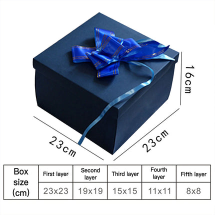 5 Layer Explosion Box DIY Explosion Surprise Gift Box Valentine’s Day Love Gift Blue