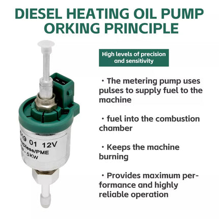 22ml Universal Diesel Heater Fuel Pump Ultra Quiet Fit 1-5KW Diesel Parking Heat