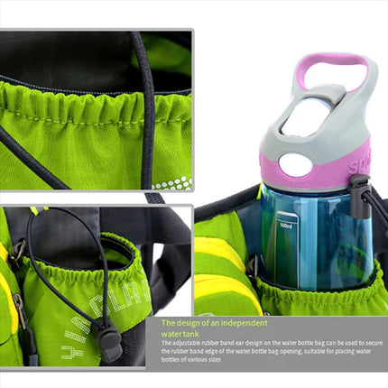 Fanny Pack Waist Bag with Water Bottle Holder Running Hiking Cycling Outdoor （Green）