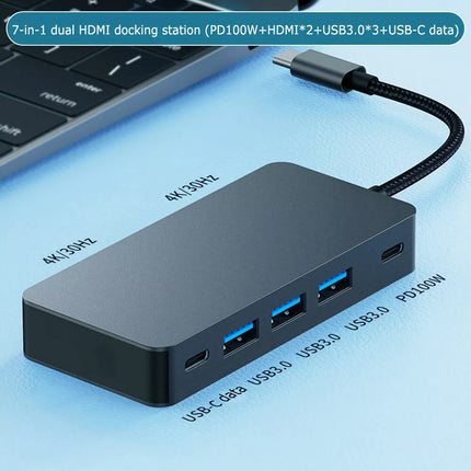 USB C Laptop Docking Station Dual Monitor HDMI USB C to Dual HDMI Adapter