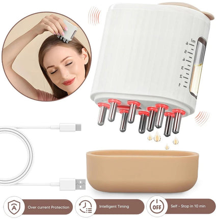 2 in 1 Electric Hair Oil Applicator Durable Scalp Massager for Hair Growth Tool
