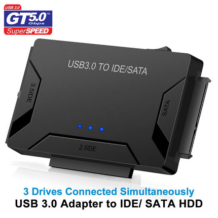 USB 3.0 to 3.5" 2.5''SATA IDE Hard Drive External Adapter Cable Kit Converter