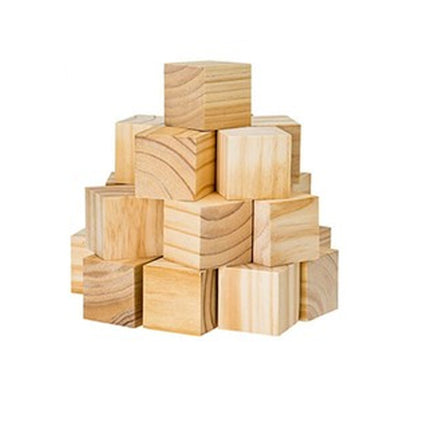 294pcs Mini Craft Wooden Blocks Square Cube Natural Wood Cubes Puzzle Making