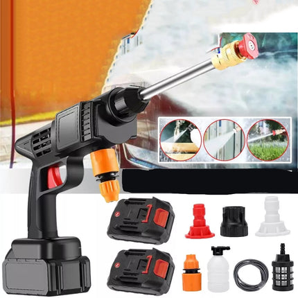 Cordless Electric High Pressure Washer Water Spray Gun Car Cleaner w/ 2*Battery