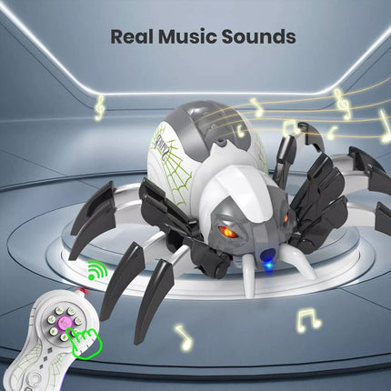 Remote Control Spider Robot RC Toy with Spray and Lights for Kids Gift