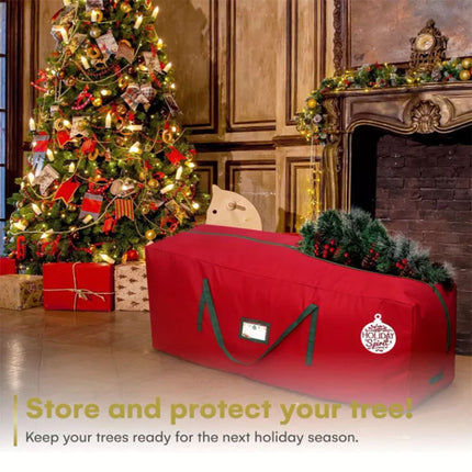 Extra Large Christmas Tree Bag-Durable Oxford Material ,Dual Zipper(red bag【122cm*38cm*51cm】)