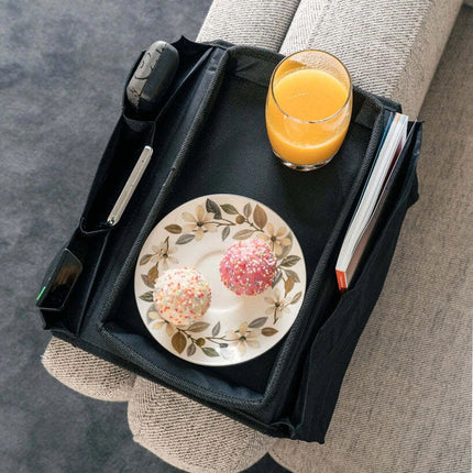 6 Pocket Organiser Sofa Couch Armrest Remote Storage Holder Handrail Tray Bag