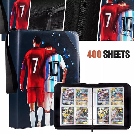 Soccer Football Star Player Card Box Album Holder Cards Album Binder 400 Slots Collection