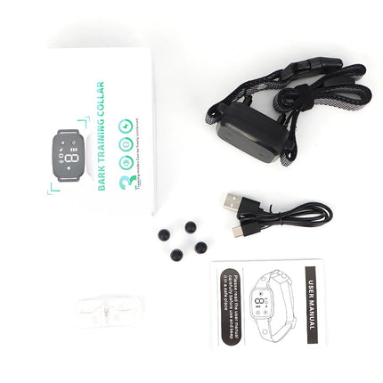 Dog Bark Collar-Compact Anti Barking Remote Stop Training sound-vibrate-shock