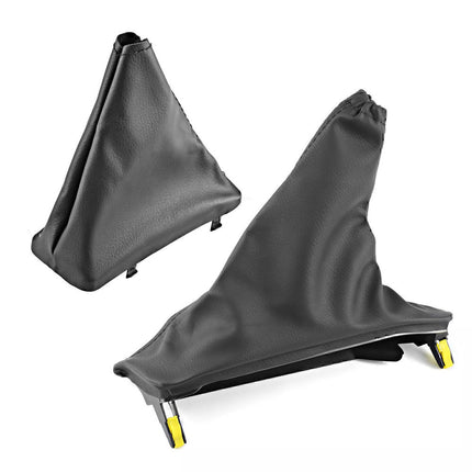 T-Bar + Handbrake Boot cover Set Black Leather For Ford Falcon FG FG-X 2008-2018