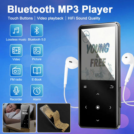 Portable Bluetooth MP3 MP4 Player HIFI Video Music Player Sport FM Radio Recorder