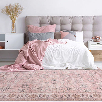 120x170CM  Deal Extra Large Rug Pink Runner Distressed Retro Washable Soft Carpet