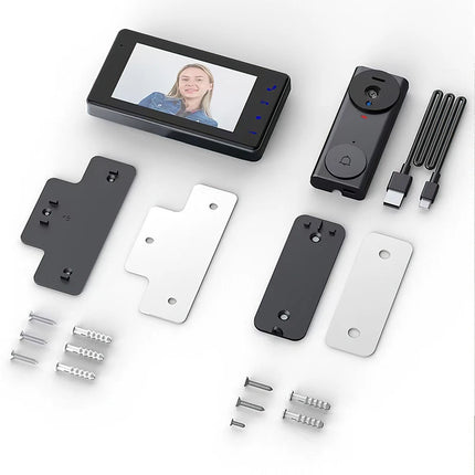 Wireless Video Doorbell Security Camera Ring Door Bell /W 4.3" Screen Intercom