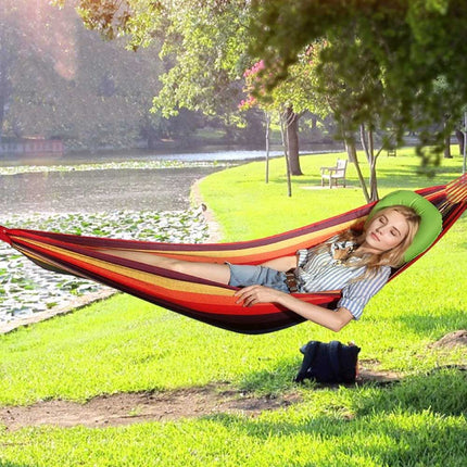 320KG Double Hanging Hammock Outdoor Garden Travel Beach Swinging Bed Camping AU