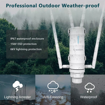 Aerial HD4 AC1200 Dual Band Long Range Outdoor WiFi Extender WiFi Router
