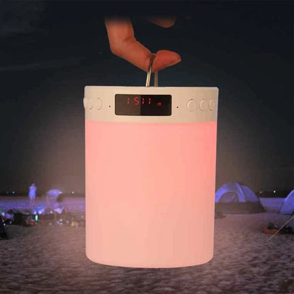 Touch Bedside LED Night Light Table Lamp Alarm Clock Bluetooth Music Speaker USB