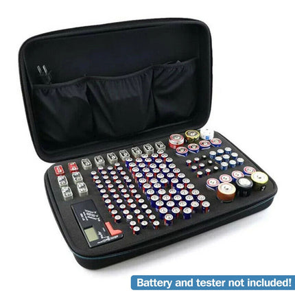 Battery Organizer Storage Box + Battery Tester Shockproof Explosionproof Case