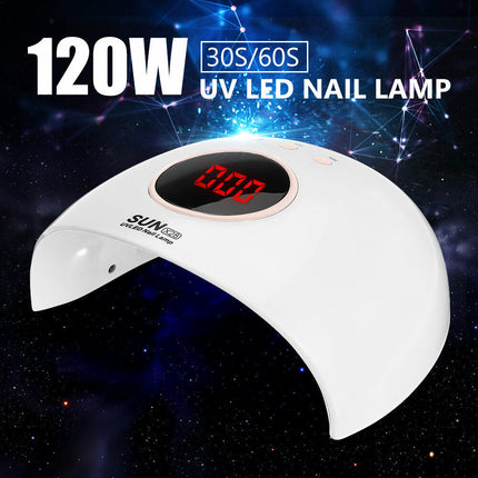 120W Nail Lamp UV LED Light Professional Nail Polish Dryer White