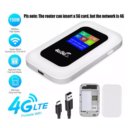 Portable 5G LTE Wireless WiFi Router Mobile Broadband MIFI LCD Hotspot