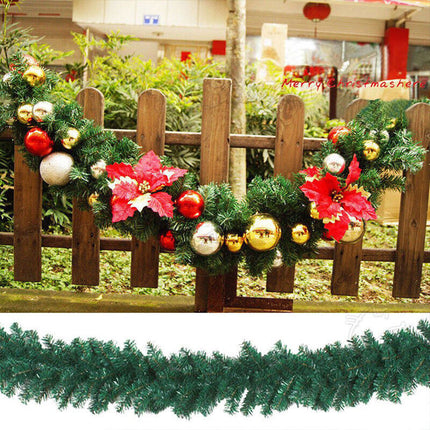 2.7m Christmas LED Garland String Fairy Lights 40cm Xmas Wreath Tree