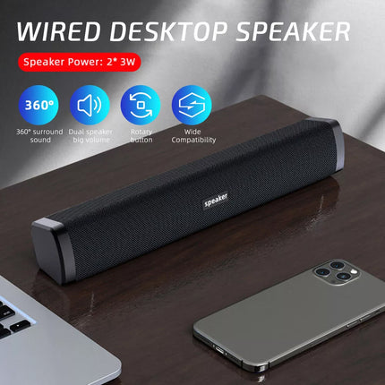 Wired PC Computer Speakers Stereo Speaker USB Powered for Desktop PC Laptop