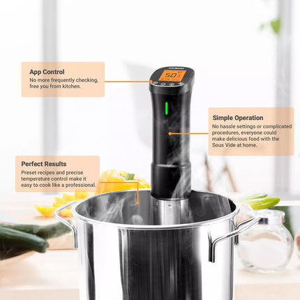 WIFI Sous Vide Culinary Cooker Immersion Circulator ISV-200W Alarm 1000W