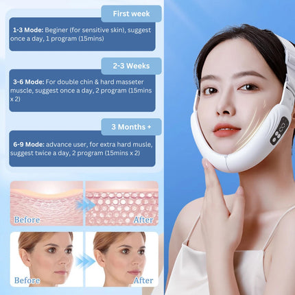 V-Face Shaping Massager Electric 9 Mode Lifting Reduce Slimming Double Chin