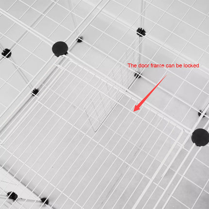 28 Packs Pet Playpen Puppy Cat Cage Enclosure Fence Play Pen Metal & Plastic