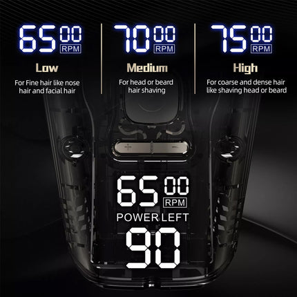 5 IN 1 7D Rotary Electric Shaver Rechargeable Bald Head Shaver Beard Trimmer Men