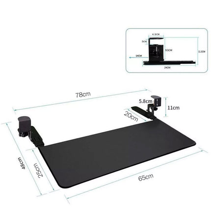 Large Clamp On Keyboard Tray Under Desk Comfort Keyboard Drawer Platform