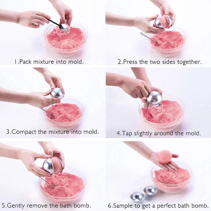 16PCS Metal Aluminum Bath Bomb Molds Moulds DIY Homemade Crafting GIFTS 8 Shapes
