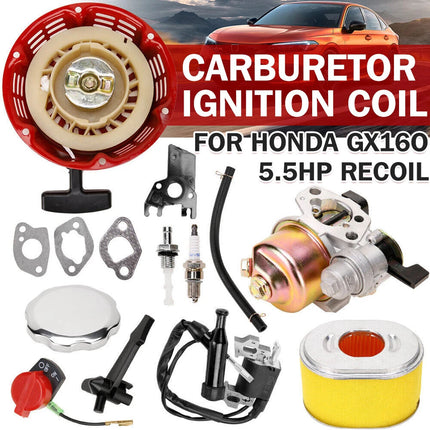 For  GX160 5.5HP Carburetor Recoil Ignition Coil Spark Plug Air Filter