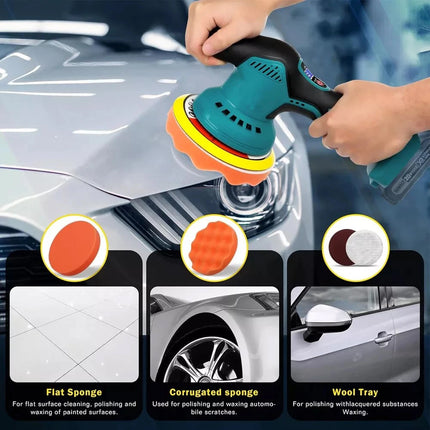 6" Cordless Car Polisher Dual Action Buffer Orbital Sander Polishing Machine