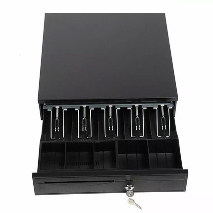 Manual/Electronic Heavy Duty Cash Drawer Cash Register POS 5 Bills 5 Coins Tray