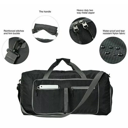 Large Gym Duffel Bags 70L Canvas Travel Bag Waterproof Fitness Shoes Compartment