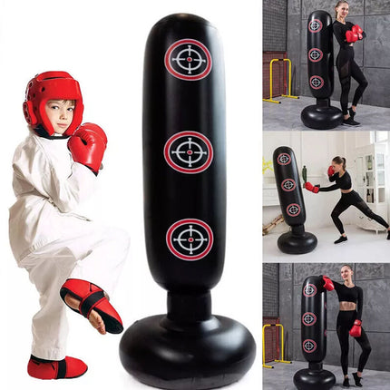 Free Standing Boxing Punching Bag - Boxing Stand Dummy Target Fitness Kick MMA